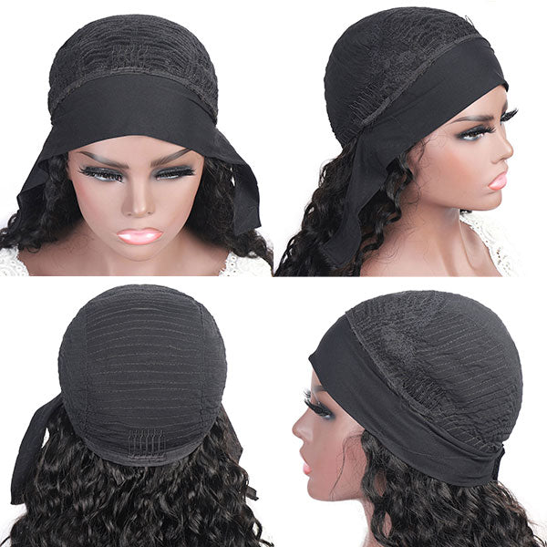 Ishow Beauty Headband Glueless Wigs Deep Wave Virgin Remy Human Hair No Lace Wig - IshowHair