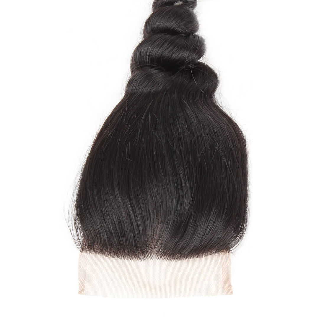 Malaysian Loose Wave Hair Extensions 4 Bundles With Closure Baby Hair Swiss Lace 100% Remy Virgin Human Hair Bundles - IshowVirginHair