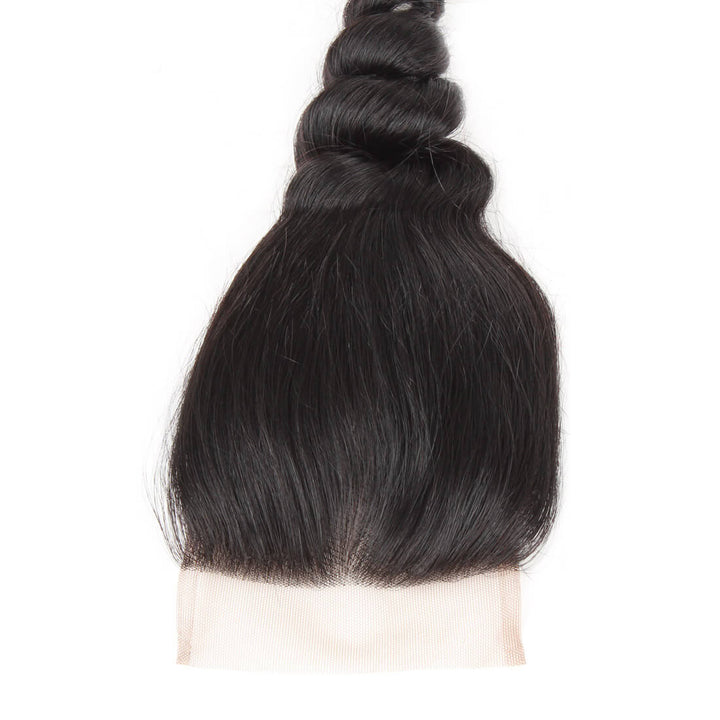 Malaysian Loose Wave Hair Extensions 4 Bundles With Closure Baby Hair Swiss Lace 100% Remy Virgin Human Hair Bundles - IshowVirginHair