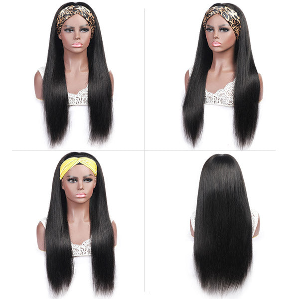 Ishow Beauty Straight Human Hair Wigs Glueless Headband No Lace Wig - IshowHair
