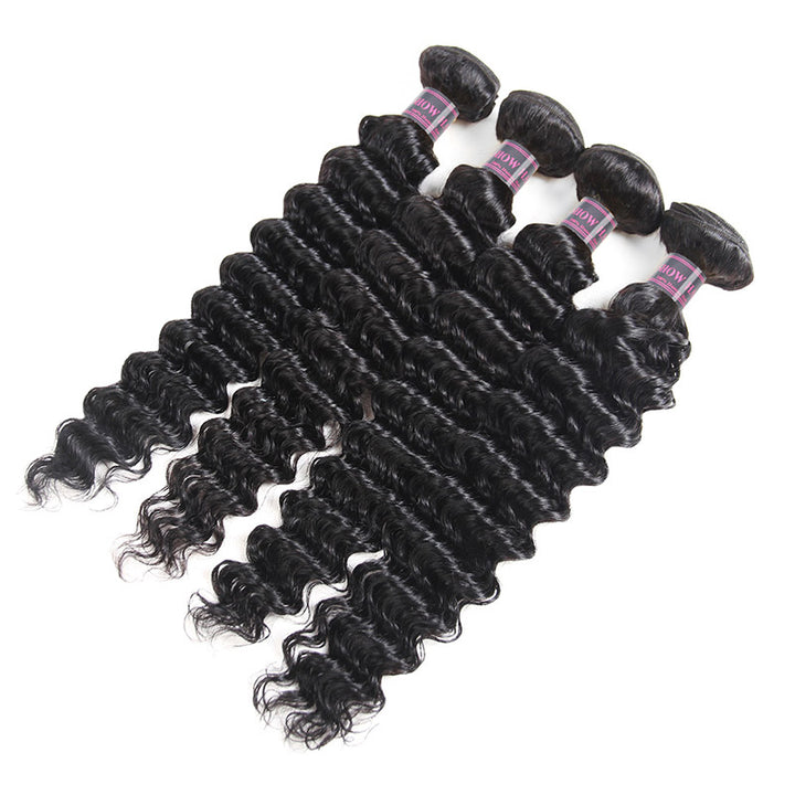 Malaysian 4 Bundles Deal Deep Wave Human Hair Weave Bundles Ishow 100% Virgin Remy Human Hair Extensions - IshowVirginHair