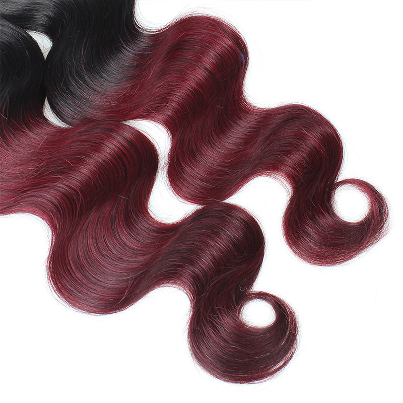 Ishow Virgin Remy Hair Weave 3 Bundles With 4x4 Lace Closure Ombre Body Wave - IshowVirginHair