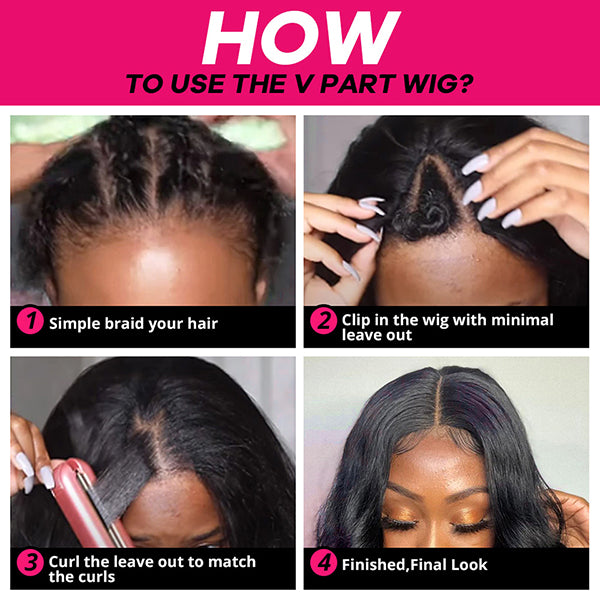 Loose Deep V Part Human Hair Wigs Free Part Lace Wigs For Beginnger Friendly 0 Skilled Need Wigs