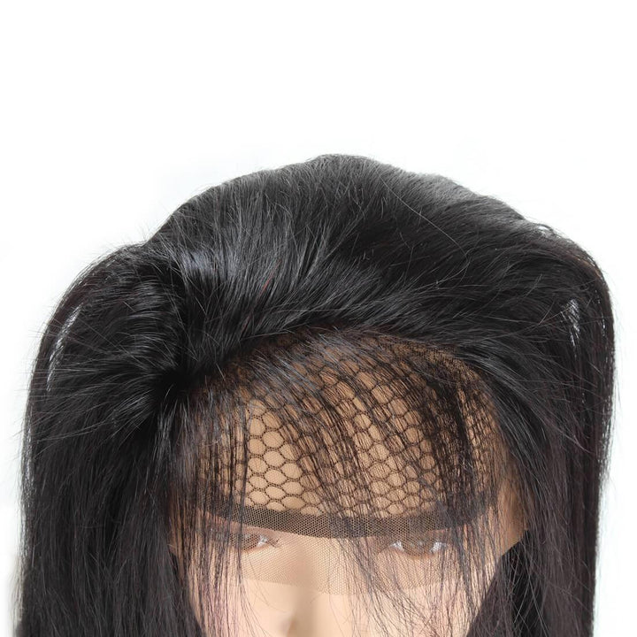 100% Virgin Remy Human Hair Bundles of Weft Indian Straight Natural Color 3 Bundles With 360 Lace Frontal Closure - IshowVirginHair