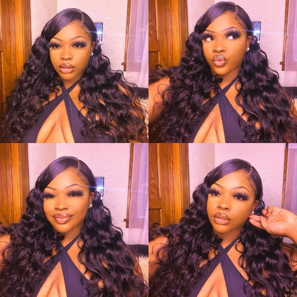 Ishow Loose Deep Wave Kinky Curly Hair 4x4 Lace Closure Wig Unprocessed Human Hair Wigs - IshowHair