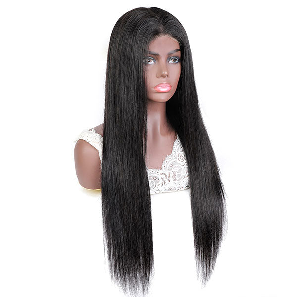 Glueless Wigs Straight Hair Lace Closure Wigs With Baby Hair 250% Density Human Hair Wigs