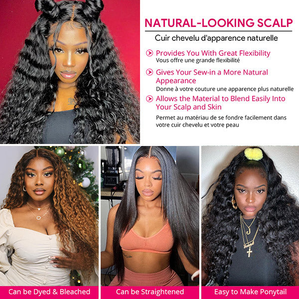 Thin Part Wigs Water Wave Human Hair Wigs V Part Wigs Quicky Weave Free Part Human Hair