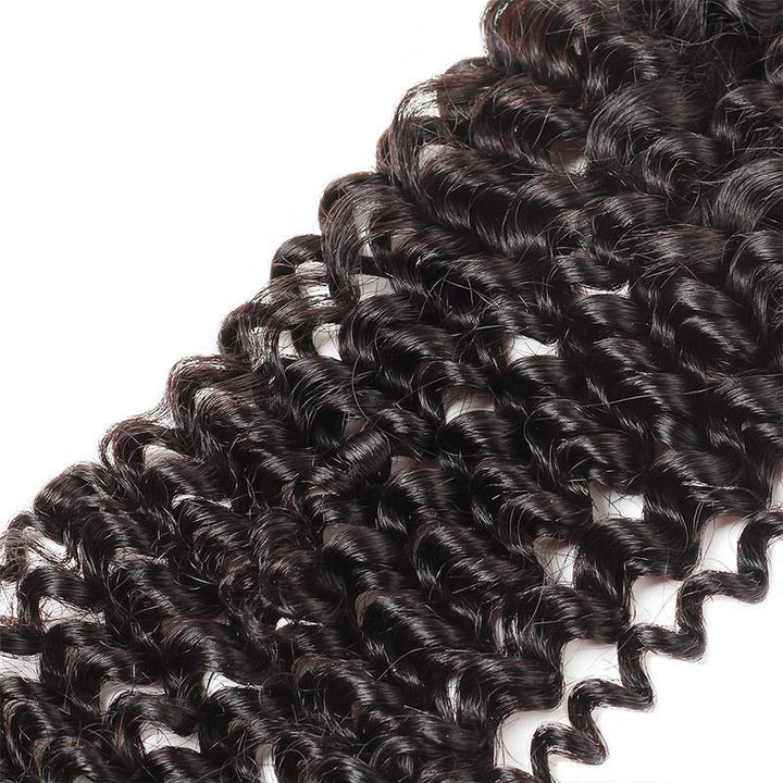 Brazilian Curly Wave 100% Human Hair Bundles With 2*4 Closure Swiss Lace - IshowVirginHair