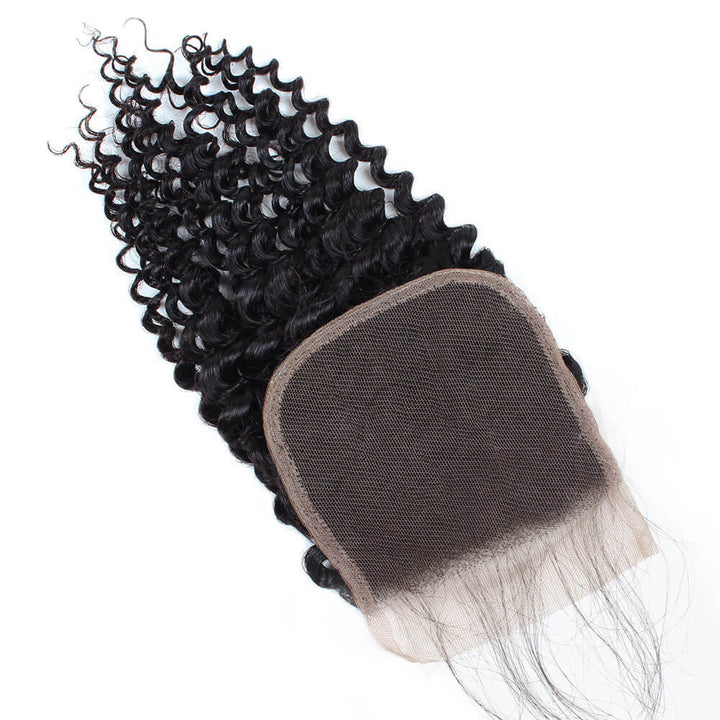 4*4 Free Part Lace Closure Ishow Curly Wave Hair Extensions 8-20 inches Virgin Remy Human Hair Swiss Lace Baby Hair - IshowVirginHair