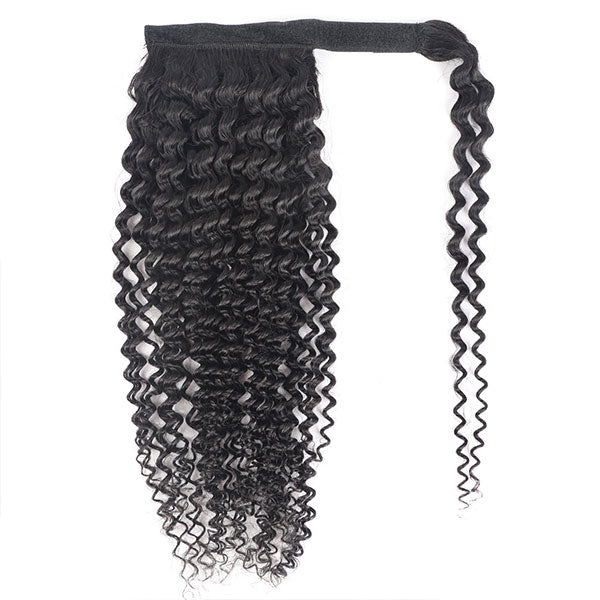 High Ponytail with Weave Virgin Human Hair Curly Hair Clip in Extension 30 Inch