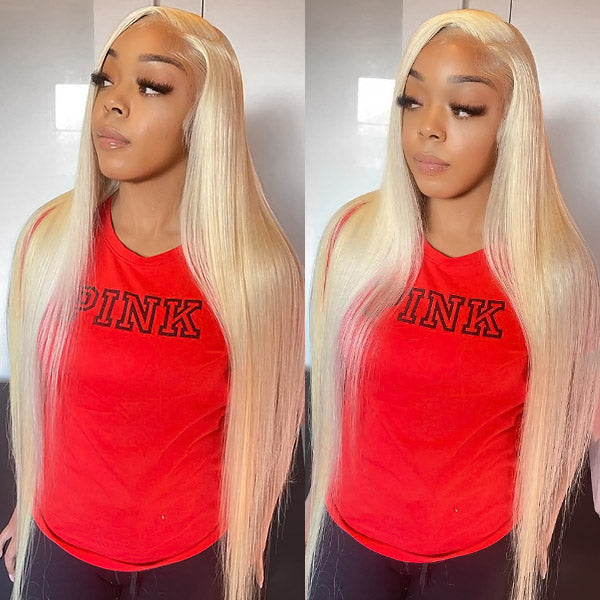 Blonde Lace Front Wig Brazilian Straight Human Hair Wigs 613 Frontal Wig