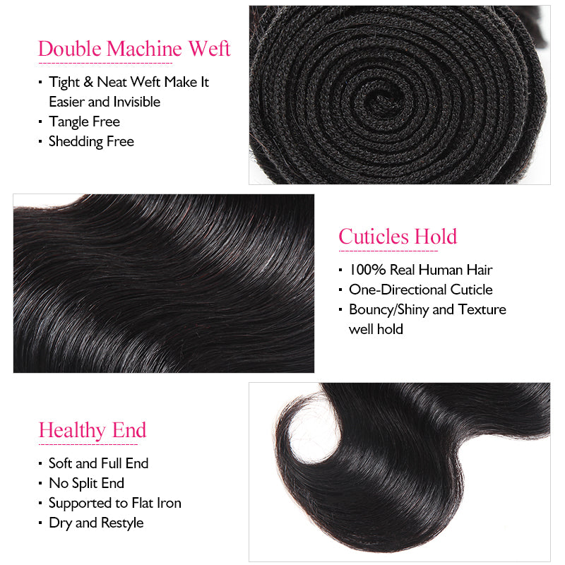 Ishow Hair Body Wave Human Hair Bundles 8-28inch Natural Color 1 Piece Hair Extension - IshowVirginHair