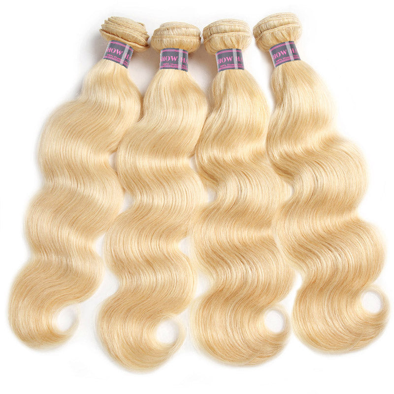 Ishow Hair Brazilian Human Hair Blonde Body Wave Hair 4 Bundles
