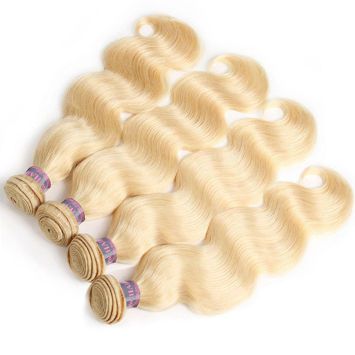 Ishow Hair Brazilian Human Hair Blonde Body Wave Hair 4 Bundles