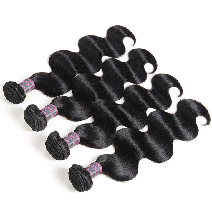 Ishow Hair Virgin Malaysian Body Wave Hair 4 Bundles With 4*4 Lace Closure - IshowHair