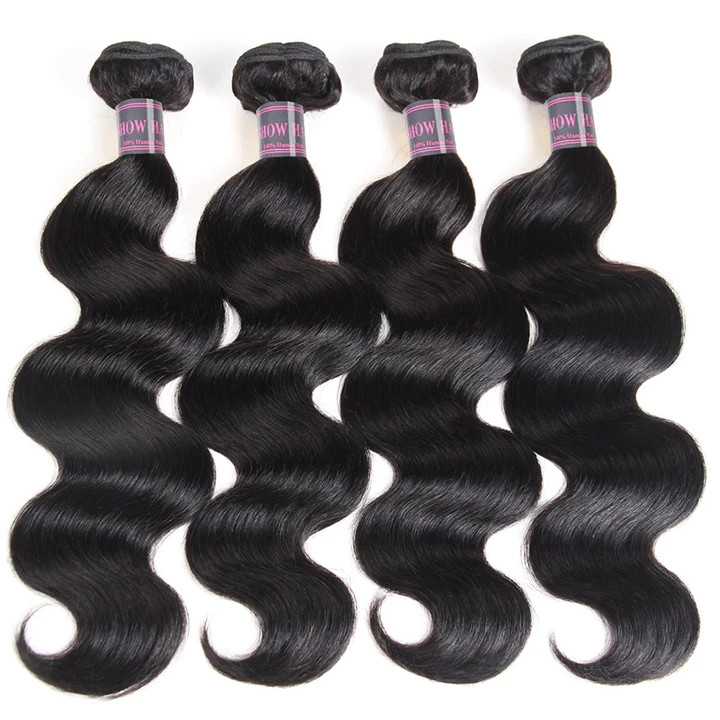 Ishow Hair Virgin Malaysian Body Wave Hair 4 Bundles With 4*4 Lace Closure - IshowHair