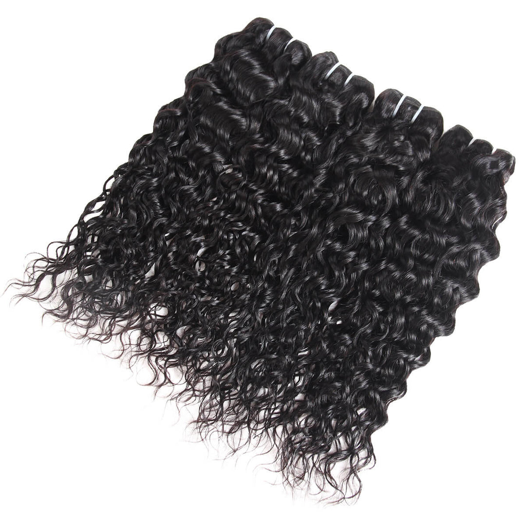 Ishow Hair Virgin Peruvian Water Wave Human Hair Weave 4 Bundles