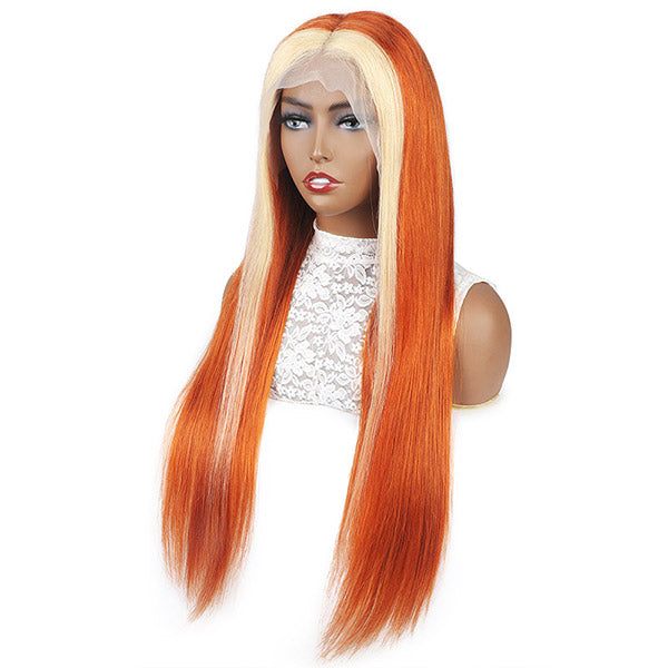 Ginger Wig 13x4 Blonde Human Hair Wigs Straight Hair Lace Front Wigs With Baby Hair