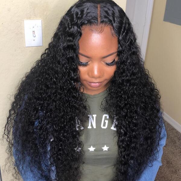Ishow Loose Deep Wave Kinky Curly Hair 4x4 Lace Closure Wig Unprocessed Human Hair Wigs - IshowHair