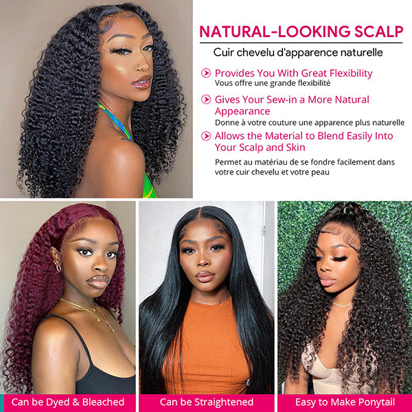 V Part Wig Human Hair Curly Upgrade U Part Wigs No Leave Out