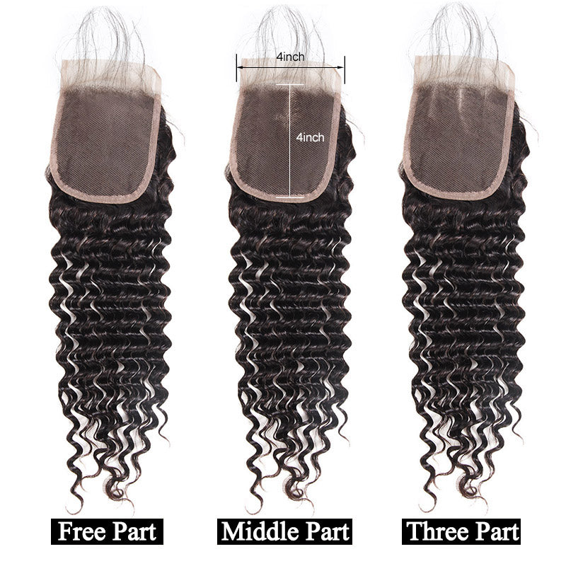 Deep Wave Hair 4*4 Lace Closure With Baby Hair Ishow Hair - IshowHair