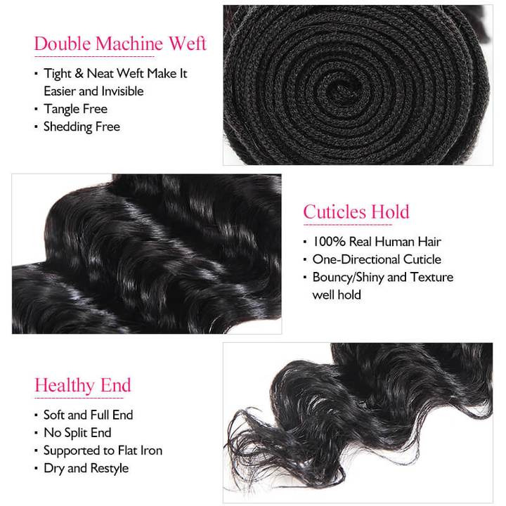 Ishow Beauty Factory Wholesale Deep Wave Human Hair Bundles, 100% Unprocessed Hair Extensions - IshowHair