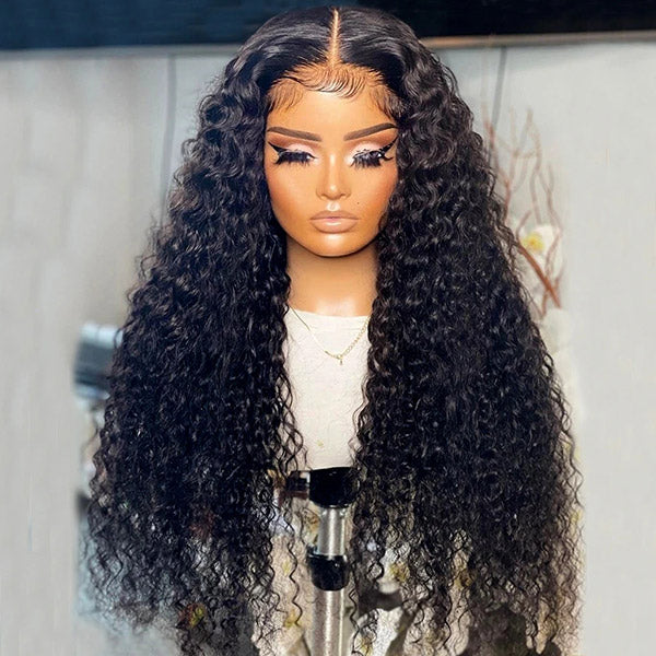 Products Deep Curly Frontal Wigs 13x4 Lace Front Wigs Human Hair Peruvian Hair Lace Wigs