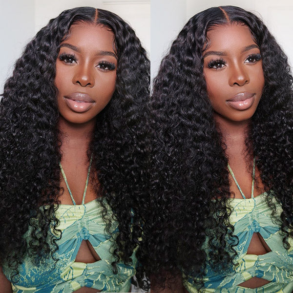 Deep Curly Hair Wigs Closure Lace Wig With Baby Hair 4x4 Brazilian Human Hair Wigs
