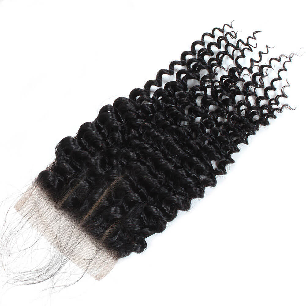 4*4 Free Part Lace Closure Ishow Curly Wave Hair Extensions 8-20 inches Virgin Remy Human Hair Swiss Lace Baby Hair - IshowVirginHair