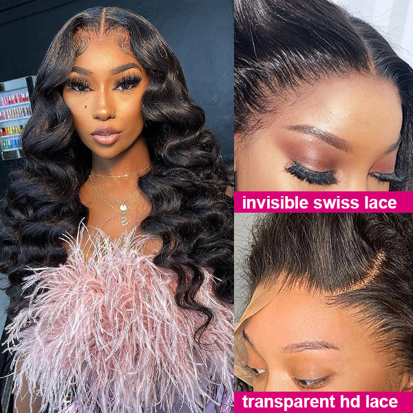 Products Loose Wave Real Swiss HD Lace Front Wigs 13x4 Undetectable Frontal Wigs Human Hair Transparent Lace Wig