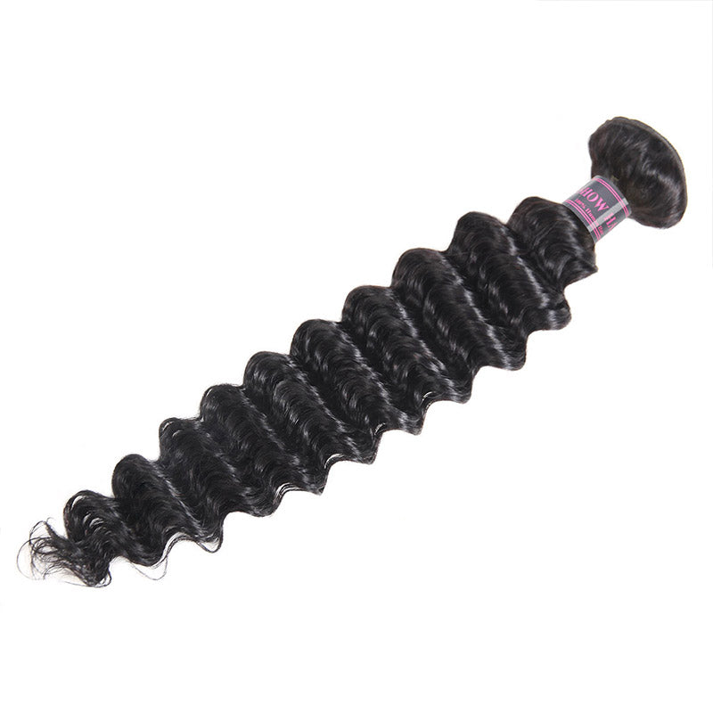 Ishow Deep Wave Human Hair Weave Bundles Hair Machine Double Weft Hair Extensions - IshowVirginHair