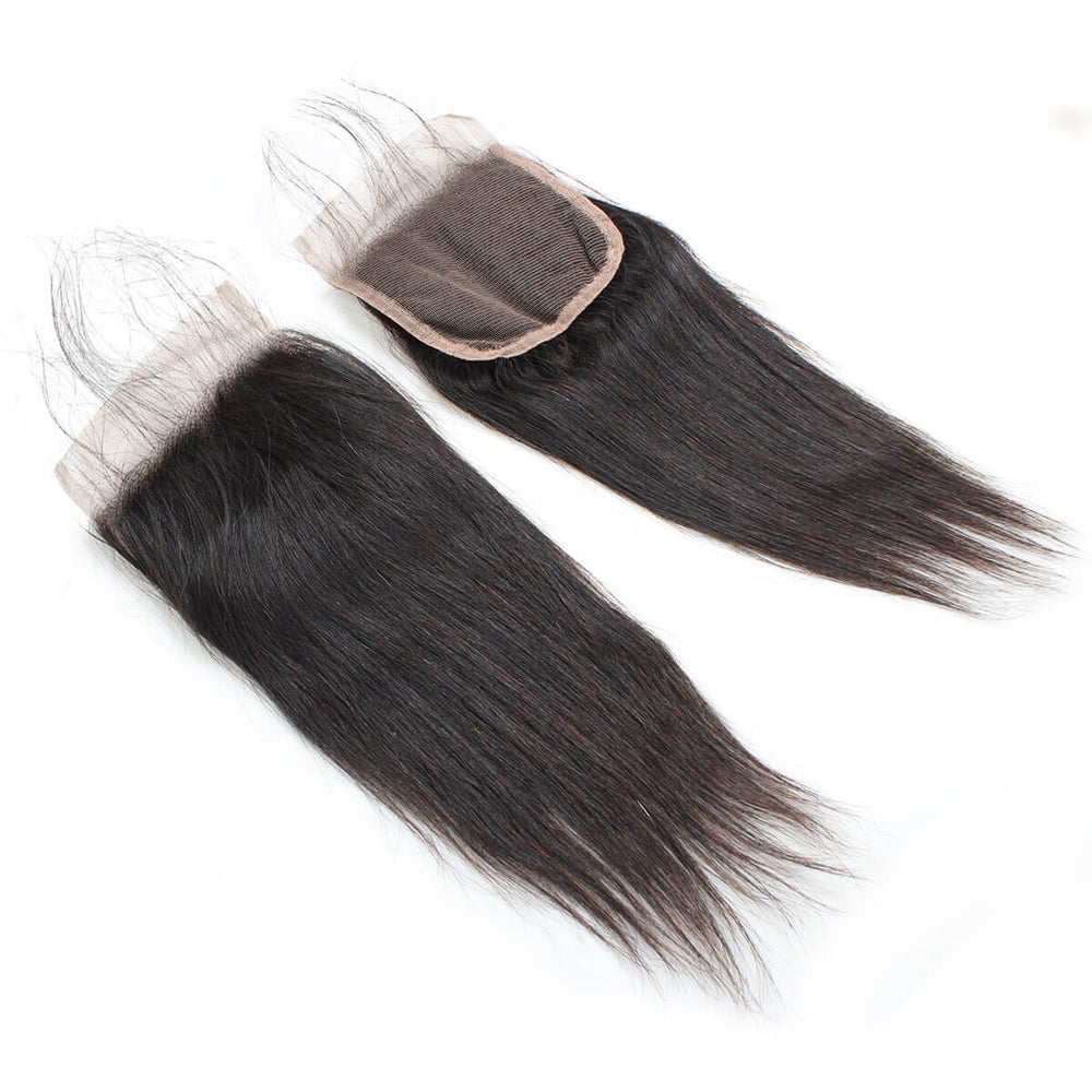 Straight 4x4 Lace Closure With Baby Hair Swiss Lace Ishow 100% Remy Virgin Human Hair Closure Free Middle Three Part - IshowVirginHair