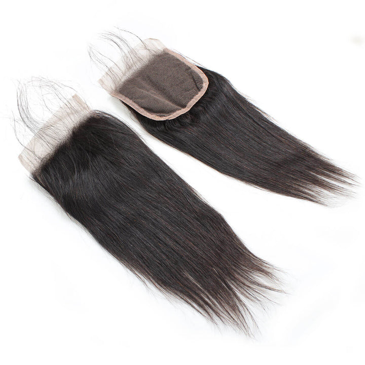 Straight 4x4 Lace Closure With Baby Hair Swiss Lace Ishow 100% Remy Virgin Human Hair Closure Free Middle Three Part - IshowVirginHair