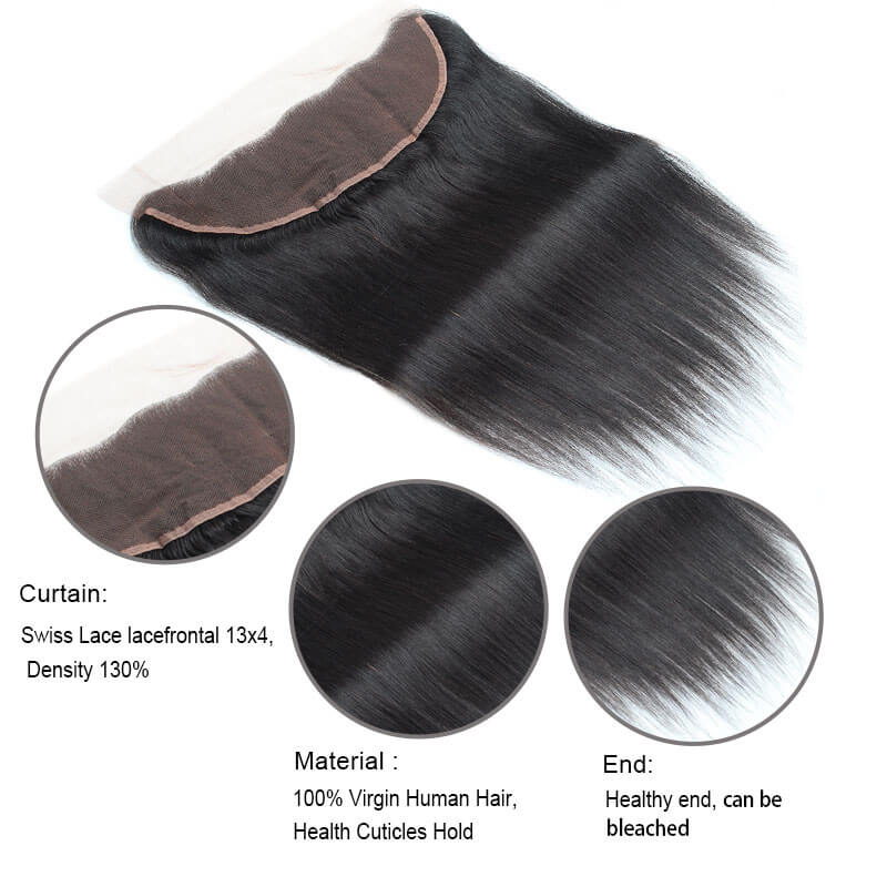 Straight Hair 13X4 Ear to Ear Lace Frontal With Baby Hair Free Shipping - IshowVirginHair