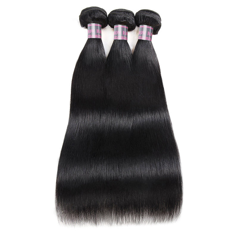 Ishow Virgin Peruvian Hair Straight Human Hair 3 Bundles