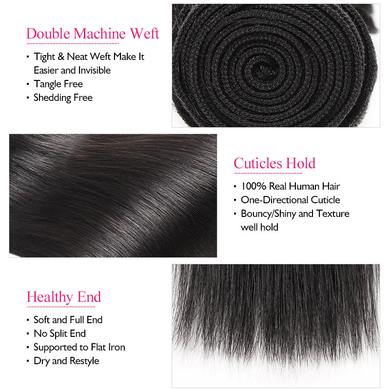 Ishow Hair Straight Hair Weave Bundles Human Hair Extensions Double Weft 1 Piece Bundles Deal - IshowVirginHair