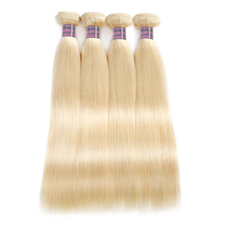 Ishow Hair Virgin Brazilian Human Hair Blonde Straight Hair Weave 4 Bundles