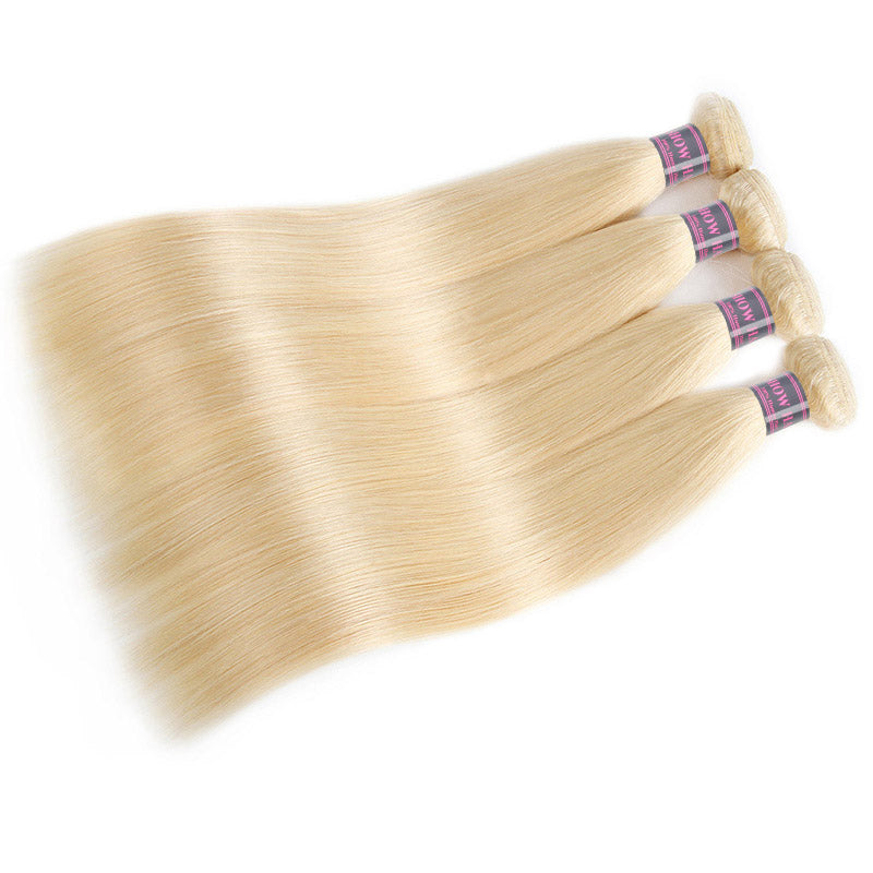 Ishow Hair Virgin Brazilian Human Hair Blonde Straight Hair Weave 4 Bundles