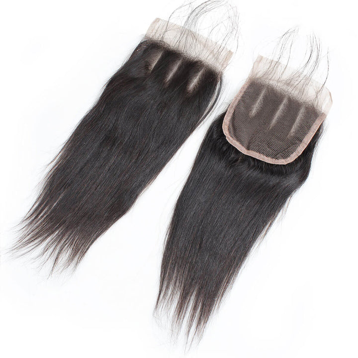 Straight 4x4 Lace Closure With Baby Hair Swiss Lace Ishow 100% Remy Virgin Human Hair Closure Free Middle Three Part - IshowVirginHair
