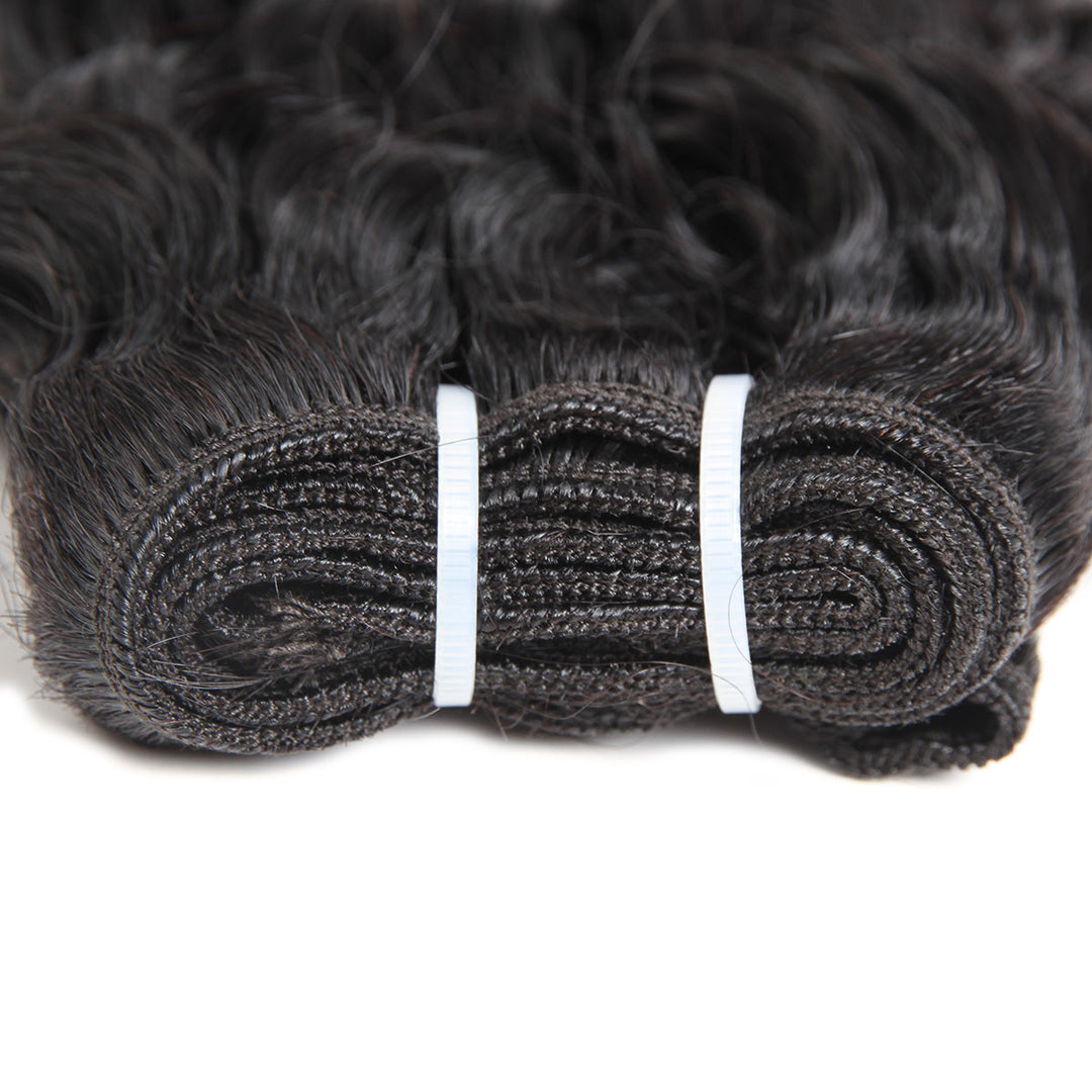 Ishow Water Wave Human Hair Weave Bundles 1pc Natural Black Non Remy Hair Extensions - IshowVirginHair