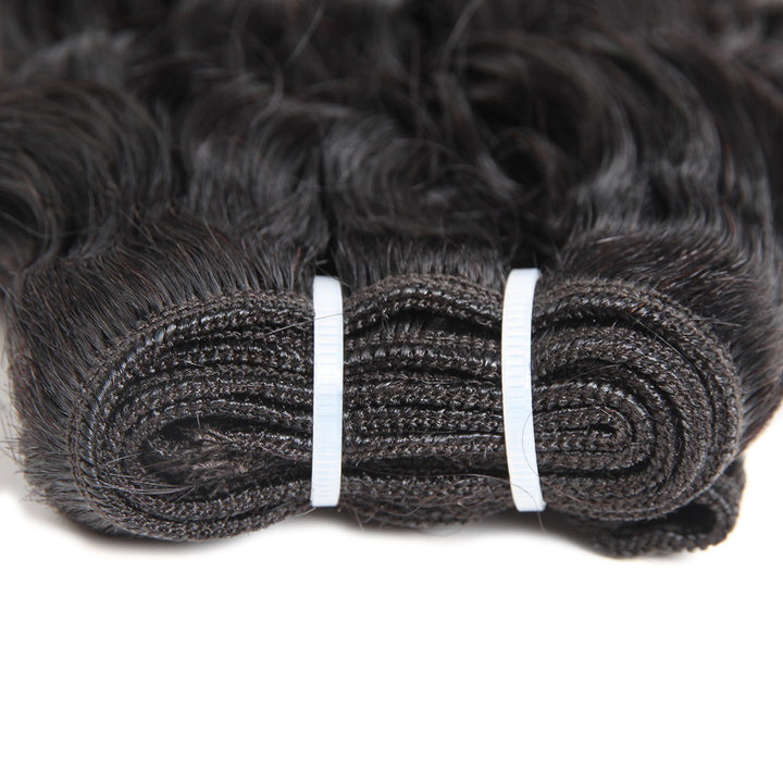 Ishow Water Wave Human Hair Weave Bundles 1pc Natural Black Non Remy Hair Extensions - IshowVirginHair
