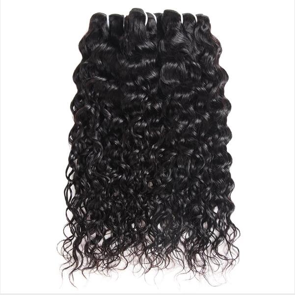Virgin Malaysian Human Hair Water Wave 3 Bundles With Lace Closure Ishow Hair - IshowHair