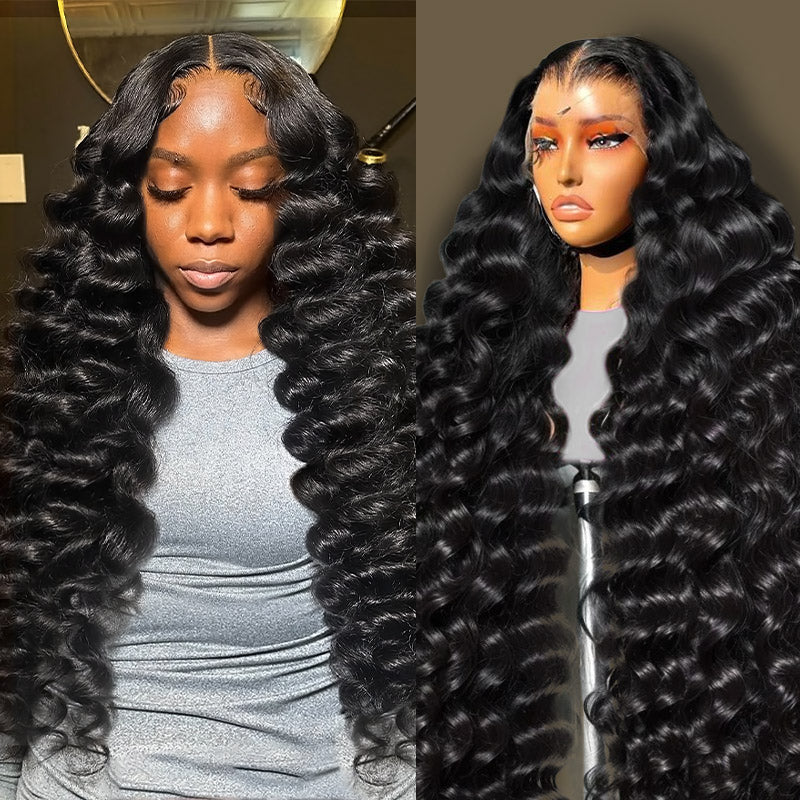 Ishow Hair Transparent Loose Wave Wig, Unprocessed Lace Frontal Closure Human Hair Wigs