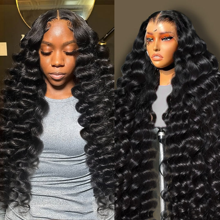 Ishow Hair Transparent Loose Wave Wig, Unprocessed Lace Frontal Closure Human Hair Wigs