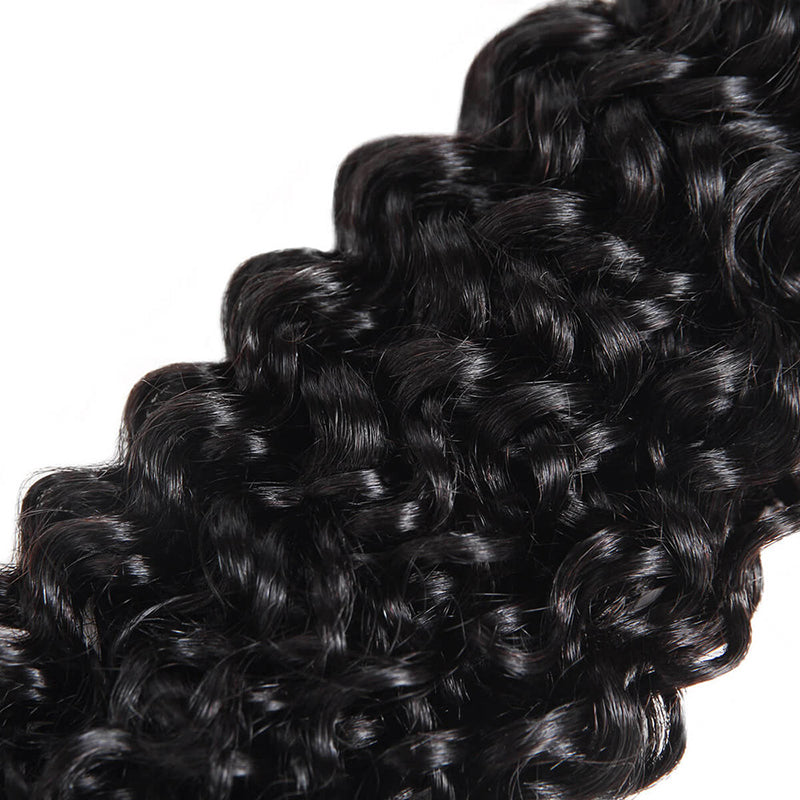 Ishow Curly Hair Bundles With Closure Virgin Hair 3 Bundles With 2x6 Lace Closure