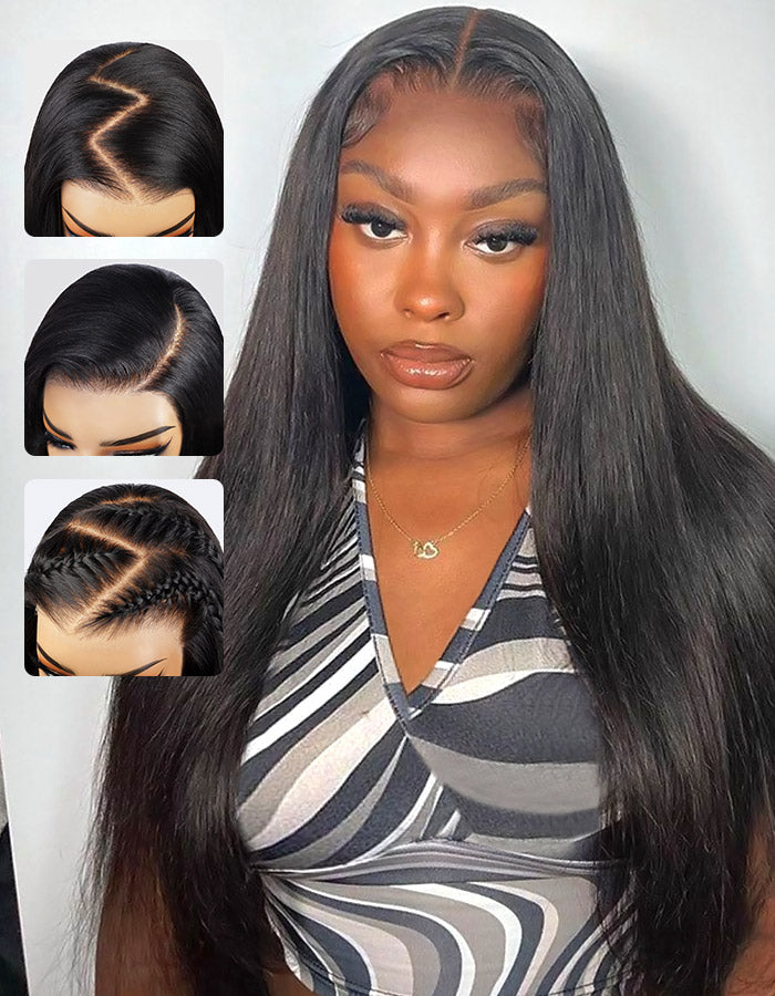 Ishow PPB™ PartingMax Glueless Invisible Knots Human Hair Wigs Straight Hair 7x6 Pre Cut HD Lace Closure Wigs