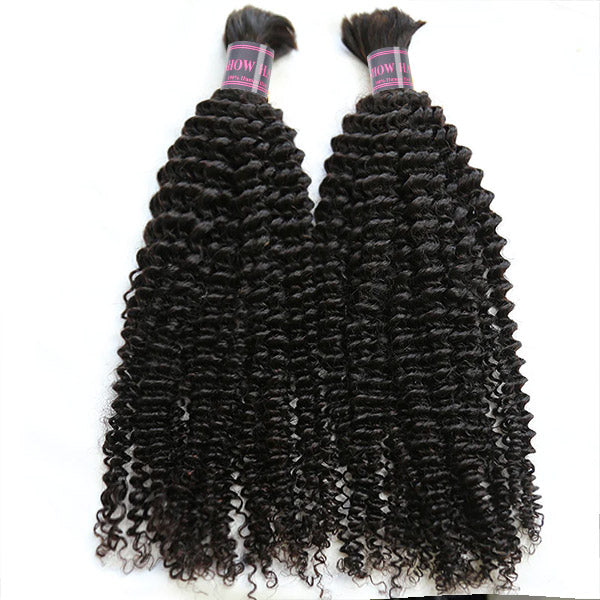 Ishow Hair Curly Hair Bulk Extensions No Weft Raw Human Hair For Black Women
