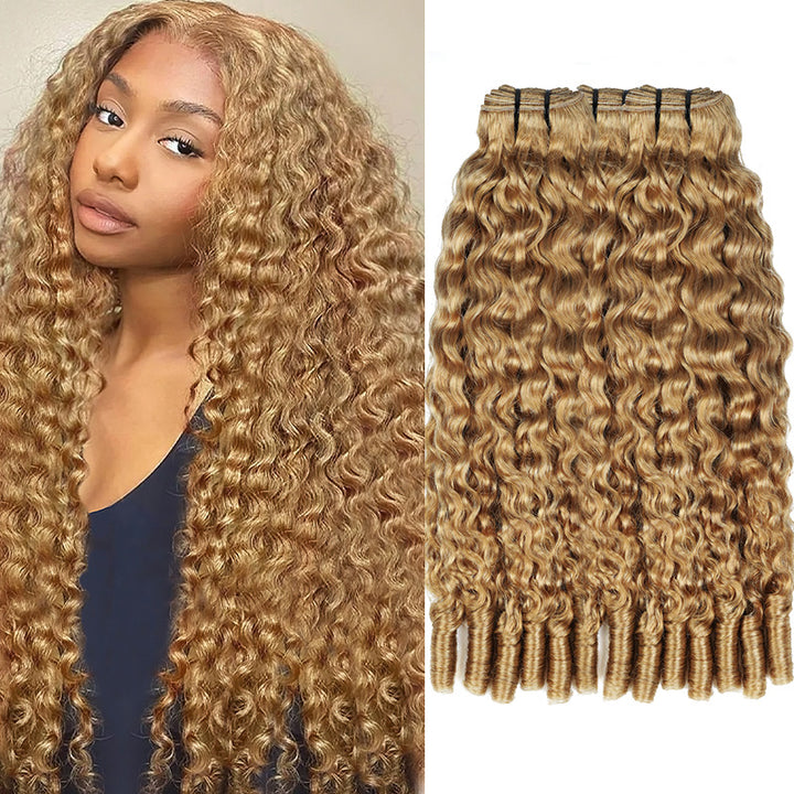 27# Honey Blonde Burmese Virgin Hair - 3 Premium Weave Bundles

