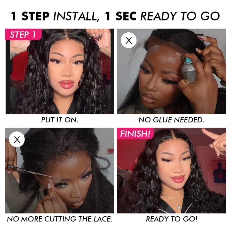 【$100 Off Sale】20 Inch=$99.99 Ready To Wear 5x5 Lace Closure Wigs Body Wave/Loose Deep Wave/Straight Hair Glueless Human Hair Wigs Beginner Friendly