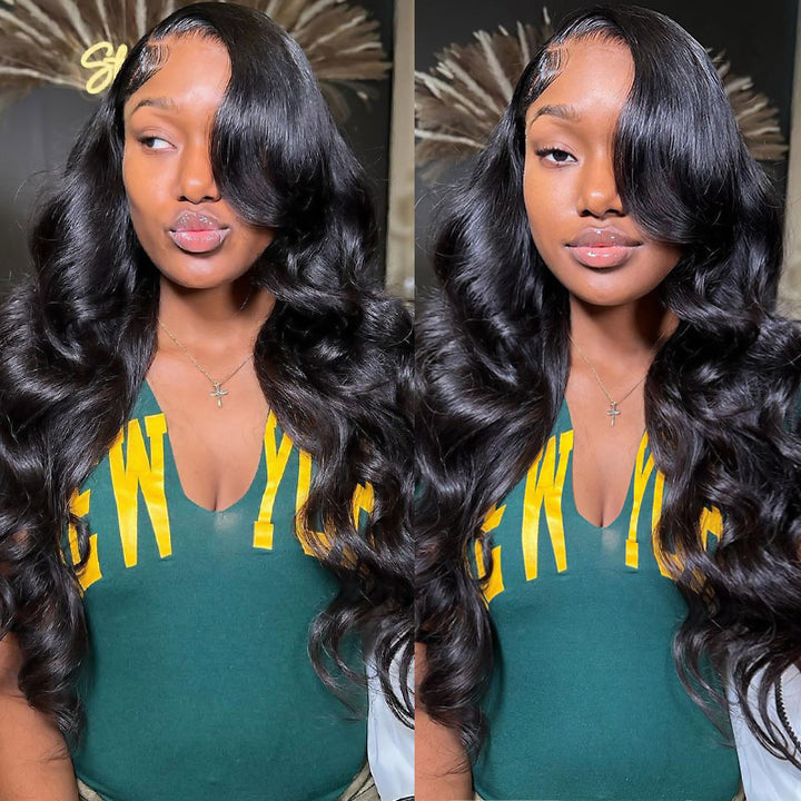 Bundles with Closure Malaysian Body Wave Hair 3 Bundles with 4x4 Lace Closure